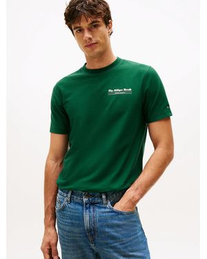 Tommy Hilfiger Back Logo Jersey Crew Neck T-shirt - Green