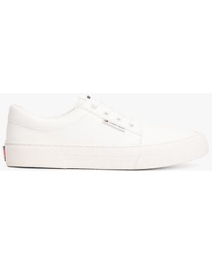 Tommy Hilfiger Logo Tag Derby Trainers - Natural