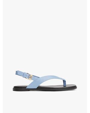 Tommy Hilfiger Sandalias Color Block De Punta Cuadrada - Azul