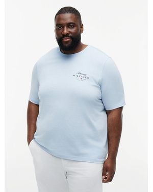 Tommy Hilfiger Plus Logo Jersey Crew Neck T-Shirt - Blue