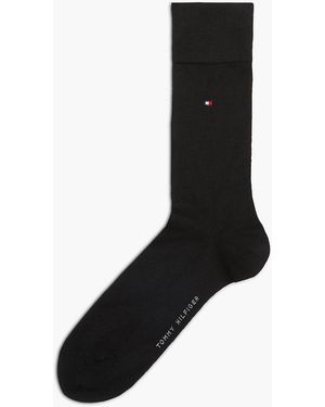 Tommy Hilfiger 1-pack Flag Embroidery Socks With Cashmere - Black