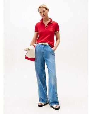 Tommy Hilfiger Loose Jeans Mit Mittelhohem Bund Und Weitem Bein - Rot