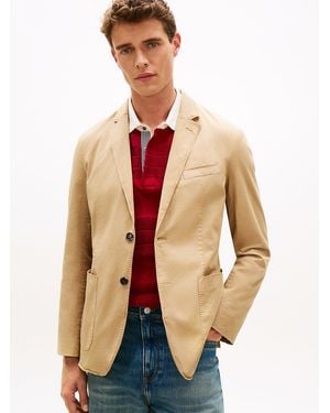 Tommy Hilfiger New York Label Washed Regular Fit Blazer - Blue