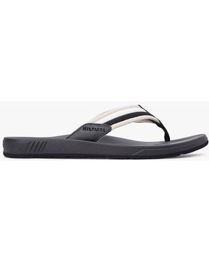 Tommy Hilfiger Contoured Footbed Signature Tape Flip-Flops - White