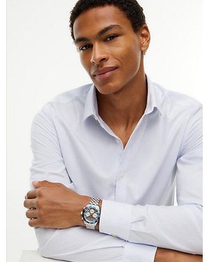 Tommy Hilfiger Chronograaf-Horloge Met Grijze Wijzerplaat - Wit
