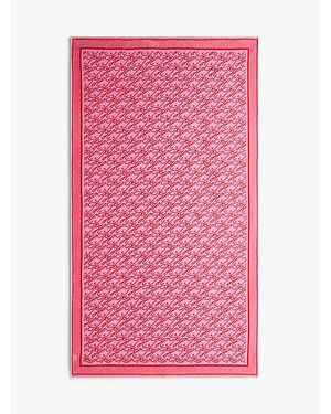Tommy Hilfiger Essential Yarn-Dyed Strandlaken Van Velours - Roze