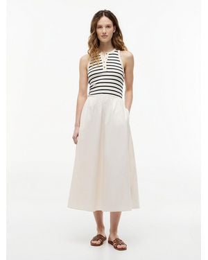Tommy Hilfiger Tone Button Sleeveless Maxi Dress - White