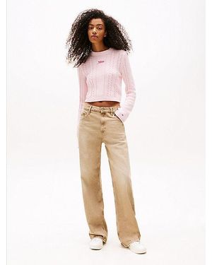 Tommy Hilfiger Mia Relaxed Straight Jeans Mit Mittelhohem Bund - Natur