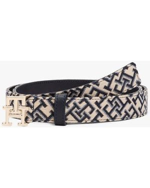 Tommy Hilfiger Ceinture En Jacquard À Monogramme Th - Rose