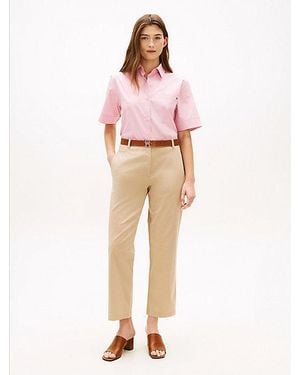 Tommy Hilfiger Slim Straight Leg Fit Chinos Mit Stückfärbung - Pink