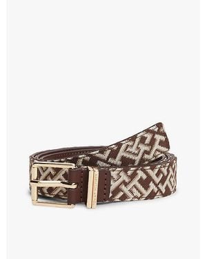 Tommy Hilfiger Cinturón En Jacquard Con Hebilla Cuadrada - Verde