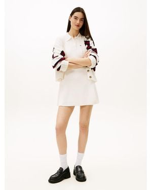 Tommy Hilfiger Mini Polo Jumper Dress - Natural