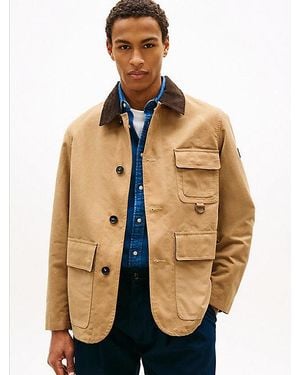 Tommy Hilfiger Relaxed Waxed Barn Jacket - Natural