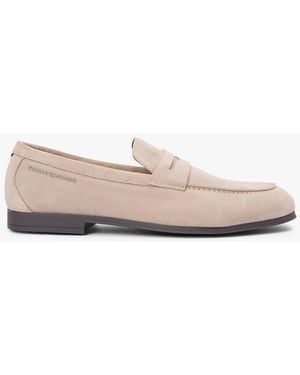 Tommy Hilfiger Suede Flexible Loafers - White