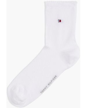 Tommy Hilfiger 1-pack Ribbed Short Socks - White