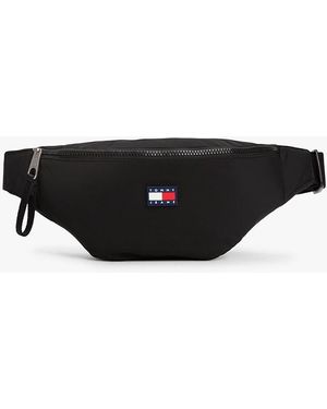 Tommy Hilfiger Sac Banane À Logo En Caoutchouc - Noir