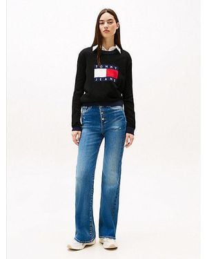 Tommy Hilfiger Vaqueros Sylvia Acampanados De Talle Alto - Azul