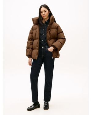 Tommy Hilfiger Water Repellent Down Wrap Jacket - Brown