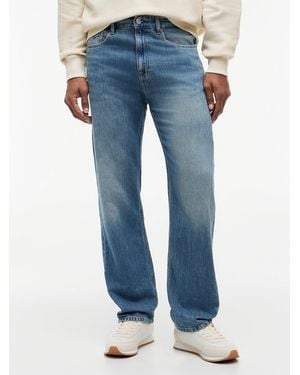Tommy Hilfiger Otis Regular Straight Jeans With Linen - Blue