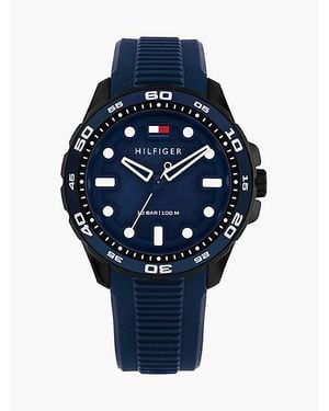Tommy Hilfiger Reloj Con Correa De Silicona Azul