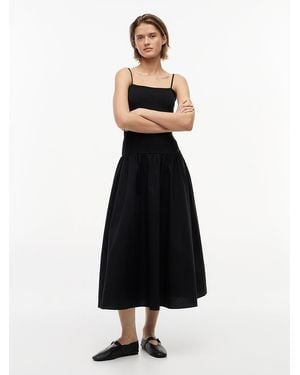 Tommy Hilfiger Smock Strap Maxi Fit And Flare Dress - White