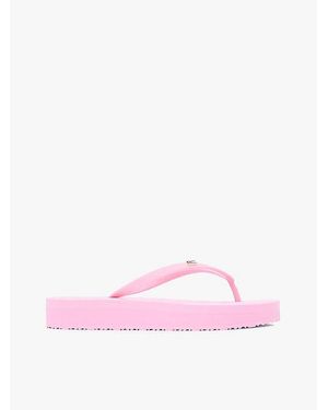 Tommy Hilfiger Chanclas De Plataforma Con Logo - Rosa