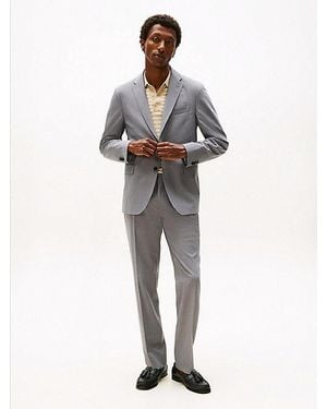 Tommy Hilfiger Anzug Aus Twill Mit Wolle - Weiß