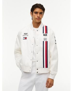 Tommy Hilfiger Th X Cadillac Formula 1® Team Varsity Jacket - White