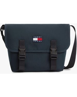 Tommy Hilfiger Essential Logo Crossbody Messenger Bag - Blue