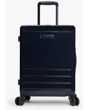 Tommy Hilfiger Glossy Hard Shell Cabin Suitcase - Blue