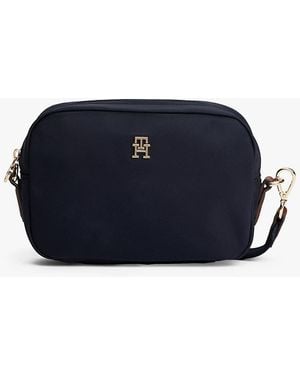 Tommy Hilfiger Metallic Logo Webbing Flap Backpack - Blue