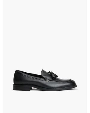 Tommy Hilfiger Leren Loafer Met Kwastjes - Wit