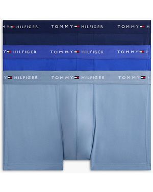 Tommy Hilfiger 3-Pack Signature Logo Microfibre Trunks - Blue