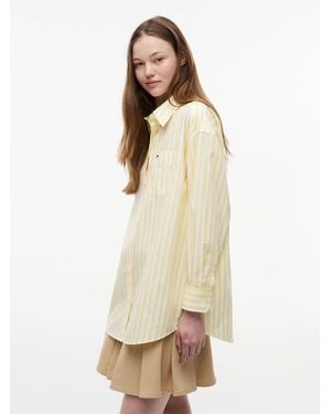 Tommy Hilfiger Oversized Fit Poplin Shirt - Natural