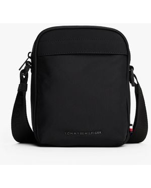 Tommy Hilfiger Metal Logo Reporter Bag - Black