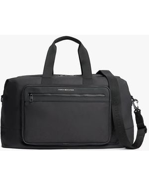 Tommy Hilfiger Metal Logo Crossbody Duffel Bag - Black