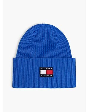 Tommy Hilfiger Gorro Heritage De Niños Con Logo - Azul