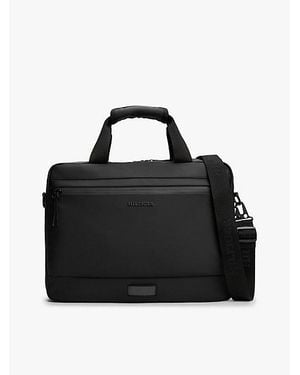 Tommy Hilfiger Maletín Para Portátil Con Logo Texturizado - Negro