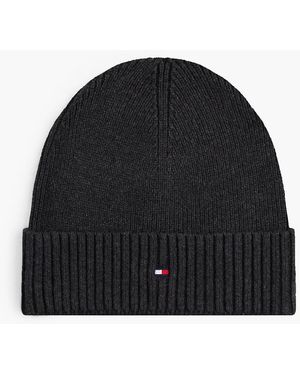 Tommy Hilfiger 's Flag Cotton Knitted Beanie With Cashmere - Grey