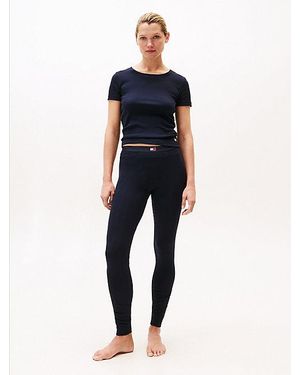Tommy Hilfiger Gerippte Leggings - Blau