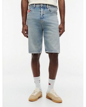 Tommy Hilfiger Otis Denim Short Met Fading - Blauw