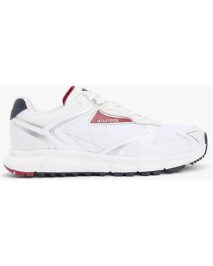 Tommy Hilfiger Logo Mixed Texture Cleat Trainers - White