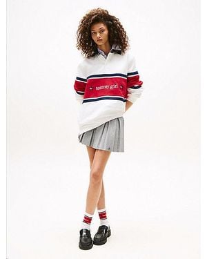 Tommy Hilfiger Tommy Girl Strick-Minirock Mit Falten - Rot
