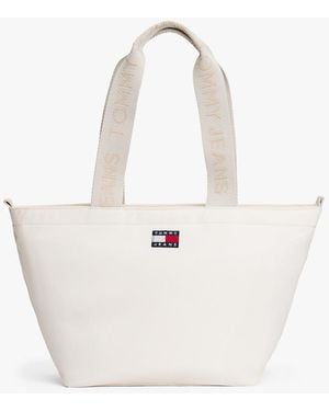 Tommy Hilfiger Repeat Logo Tote Bag - White