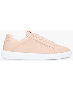 Tommy Hilfiger Lightweight Leather Cupsole Court Trainers - Natural