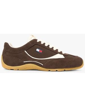 Tommy Hilfiger Suede Cleat Archive Runner Trainers - Brown