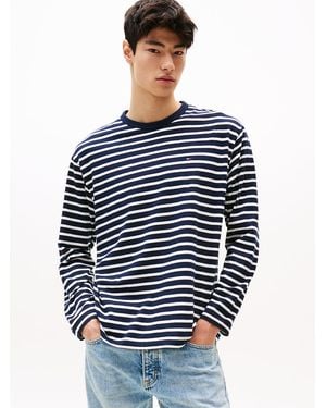 Tommy Hilfiger Breton Stripe Long Sleeve T-shirt - Blue
