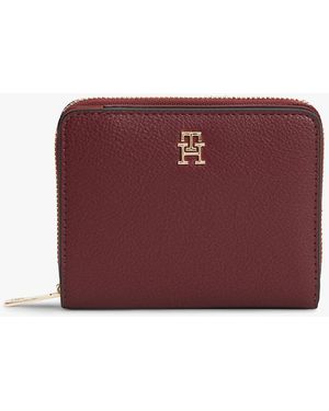 Tommy Hilfiger Hilfiger Icon Zip-Around Flap Wallet - Purple