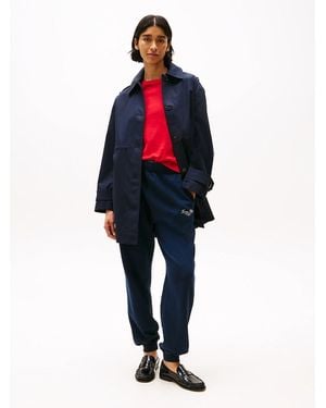 Tommy Hilfiger Hooded Cuff Strap Parka - Blue