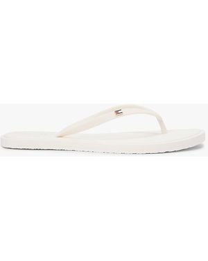 Tommy Hilfiger Chic Enamel Flag Flip-flops - Natural
